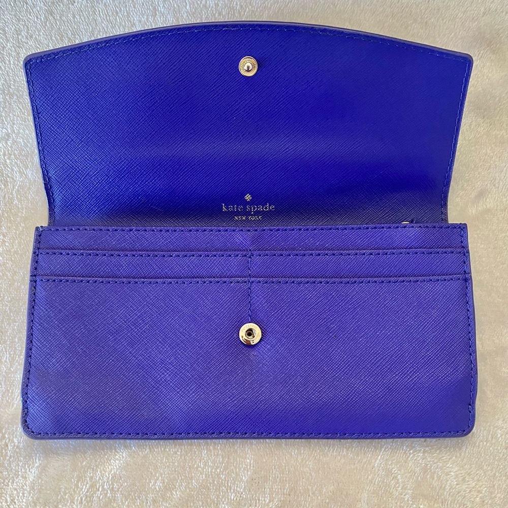 KATE SPADE "Monster" Face Liana in Vibrant Purple Long Wallet (RARE) - Picture 10 of 10